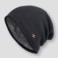 Silas | Men’s Ribbed Wool-Style Hat with Fleece Trim and a Relaxed Fit