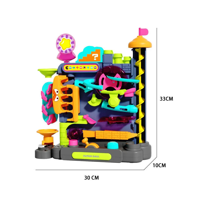 Interaktywna gra platformowa Crazy Ball – wielopoziomowa zabawka dla dzieci z ruchomymi torami 4