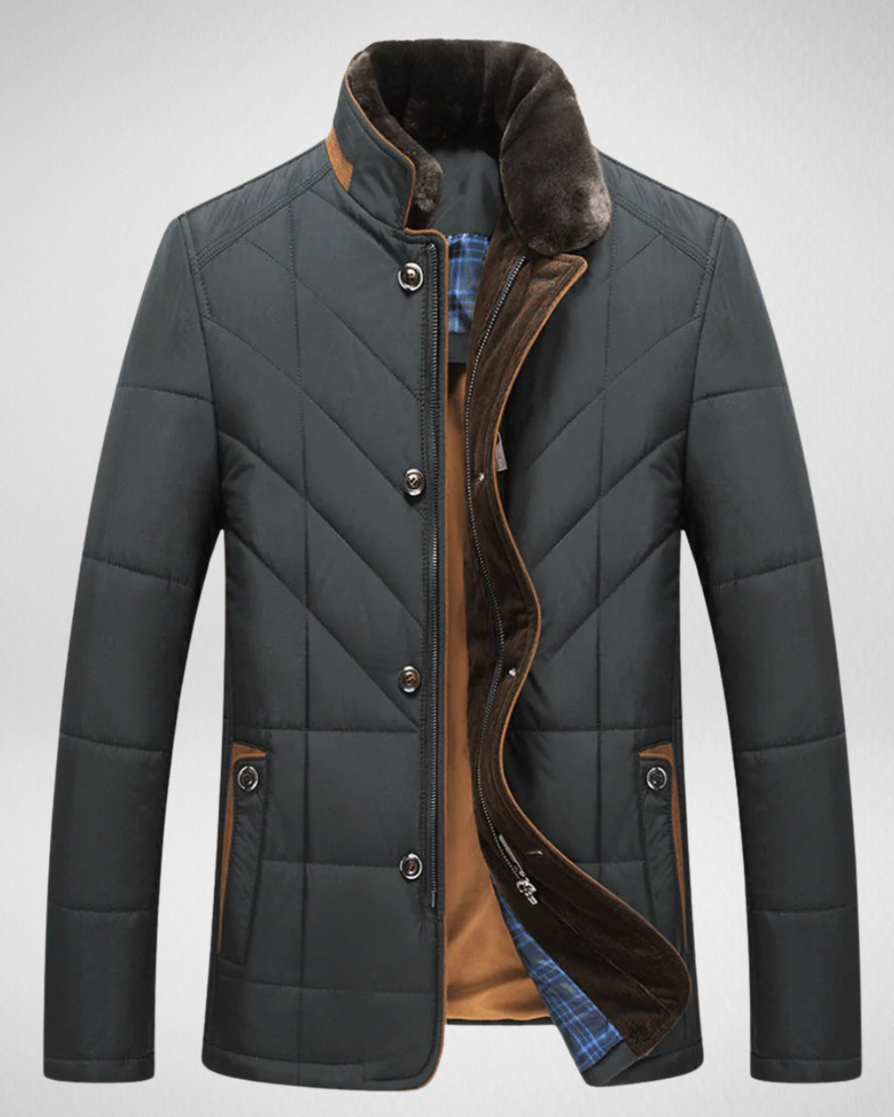 Męska Zimowa Kurtka – Izolująca – Elegancki Design 1