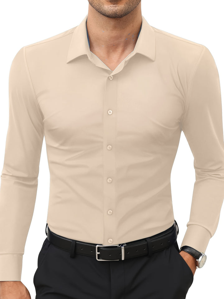 Men's Dress Shirt | Fitted Silhouette Shirt | Spread Collar | Business Casual Style