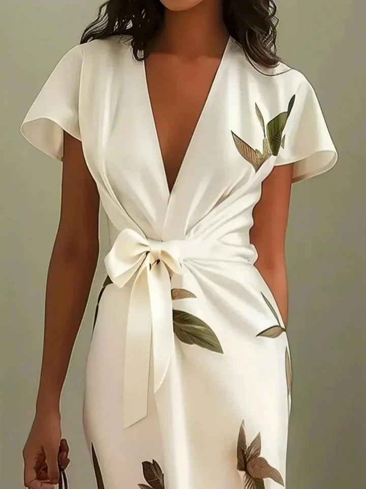 Kamila | Women's patterned midi wrap dress