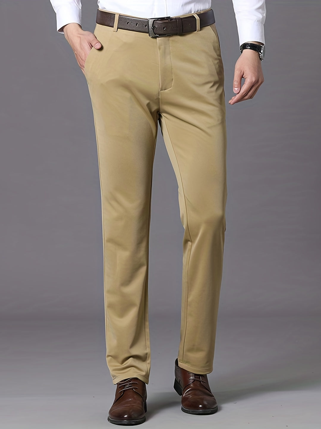Men's Pants | Regular Fit Pants | Straight Leg | Smart Casual Style for the Office
