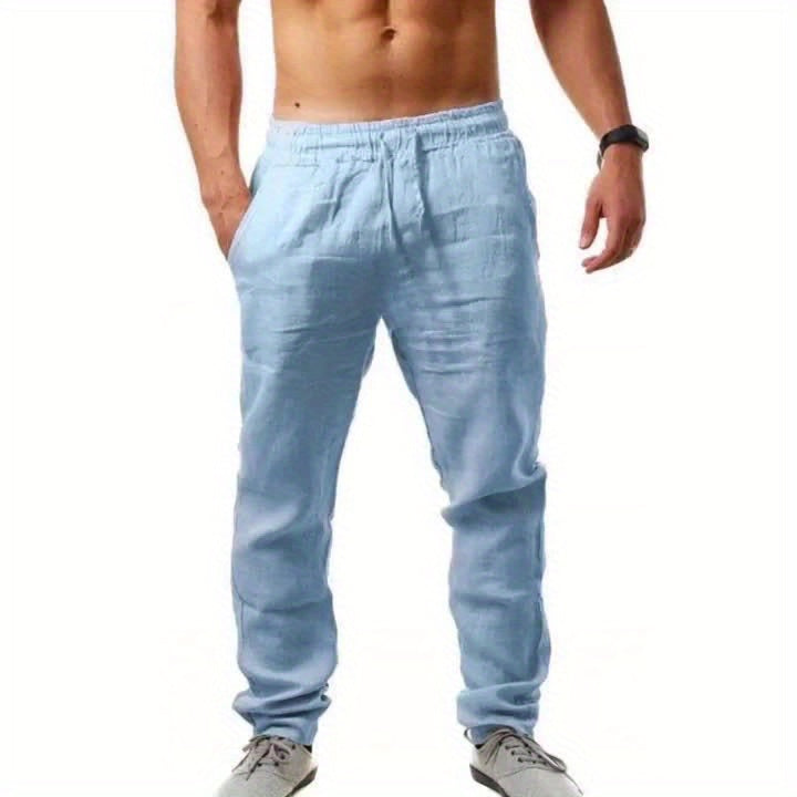 Men's Summer Beach Set Shirt with Buttons and Drawstring Waist Pants Set | Vacation Style