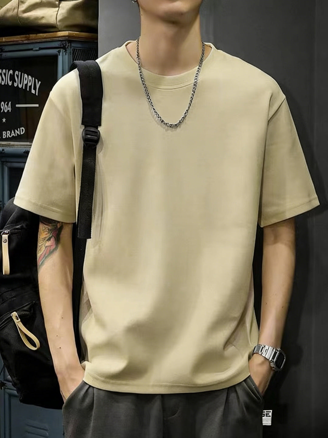 Męski T-Shirt | T-Shirt Regular Fit z Okrągłym Dekoltem | Krótki Rękaw | Casualowy Styl na Co Dzień