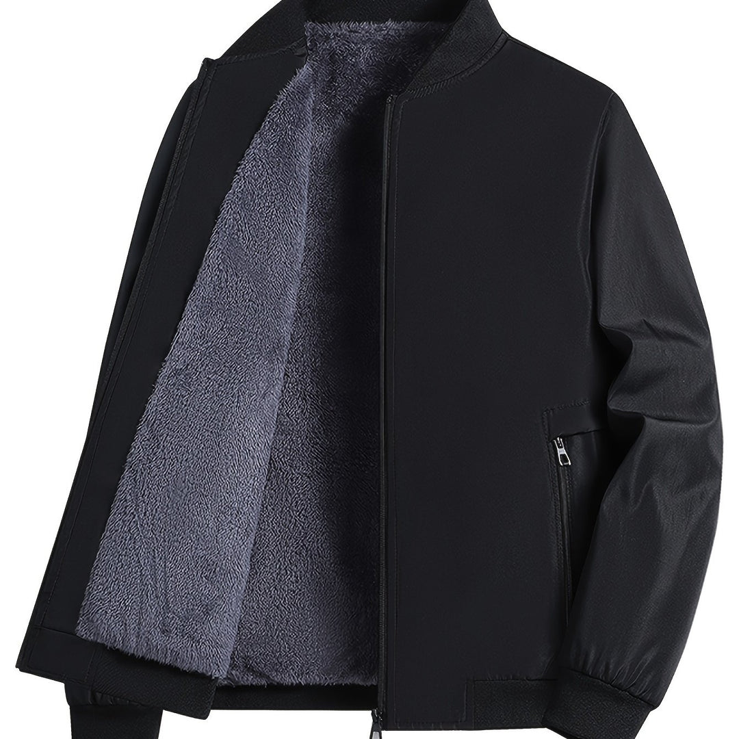 Men's Casual Jacket | Bomber Jacket with Fleece Lining | Regular Fit | For Cooler Days