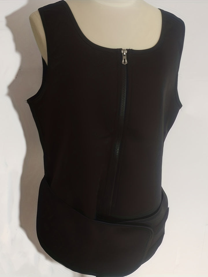 Men's Compression Vest | Skinny Fit Sleeveless | Adjustable Waist Straps | Shaping Style