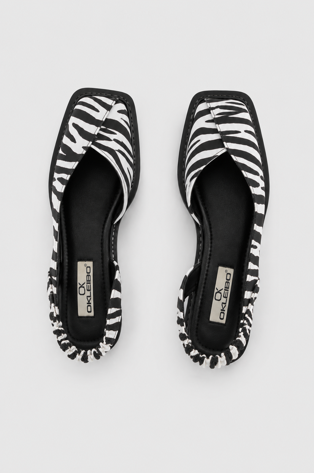 Women's Slingback Ballerinas with Square Toe Slip-On Low Heel | Minimalist