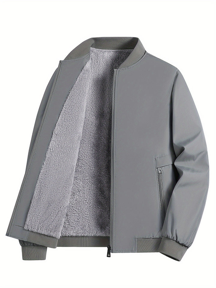Men's Casual Jacket | Bomber Jacket with Fleece Lining | Regular Fit | For Cooler Days
