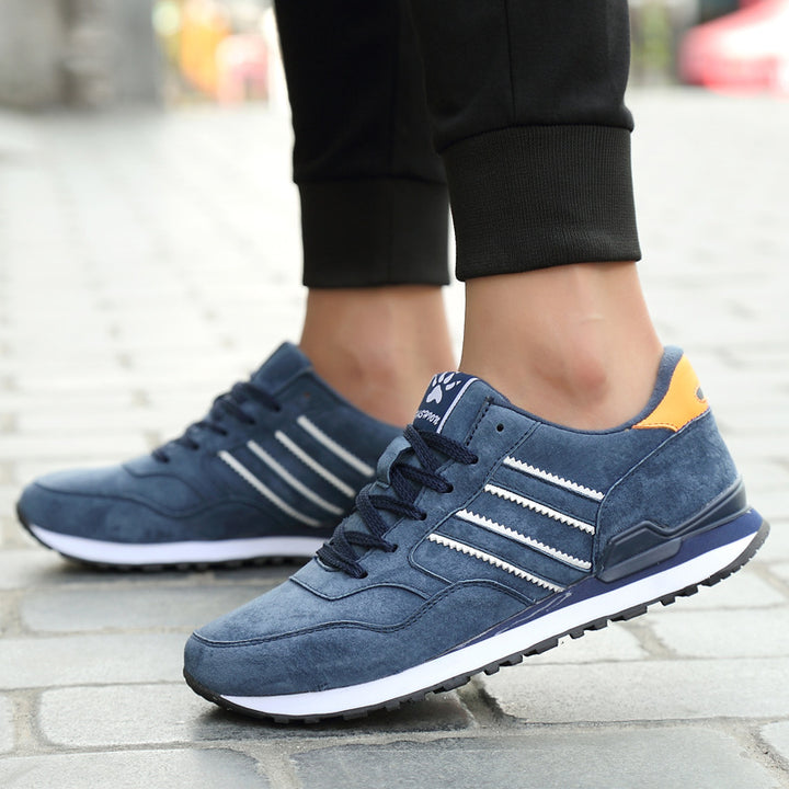 Męskie sneakersy na co dzień w szarym i niebieskim kolorze