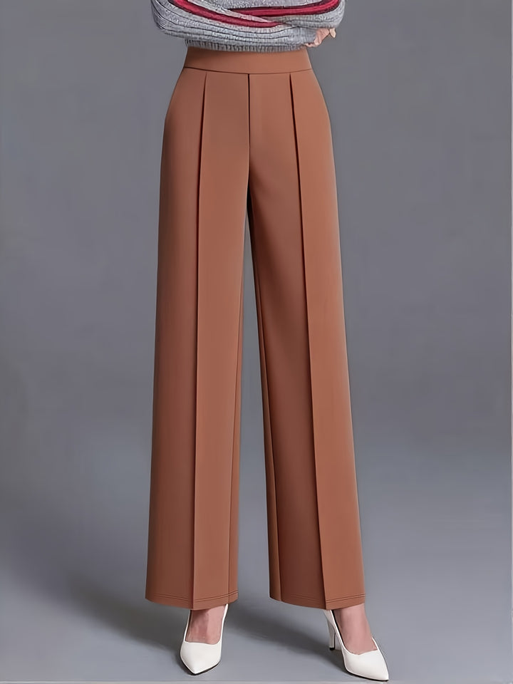 Women's High-Waisted Pants with Wide Legs | Tailored Fit