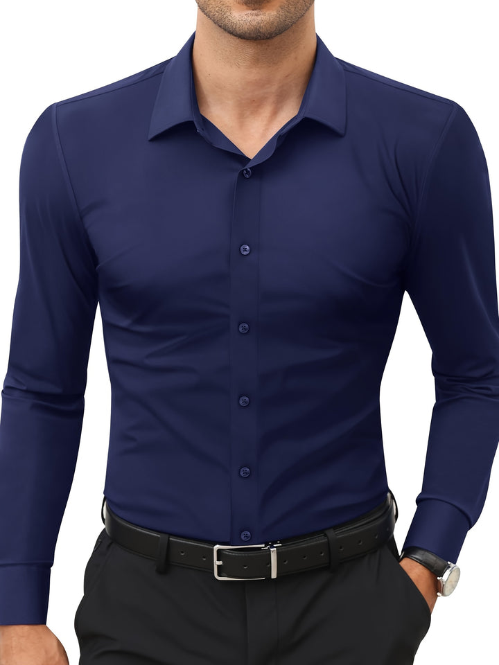 Men's Dress Shirt | Fitted Silhouette Shirt | Spread Collar | Business Casual Style