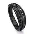 Marcel | Men's leather bracelet with magnetic clasp