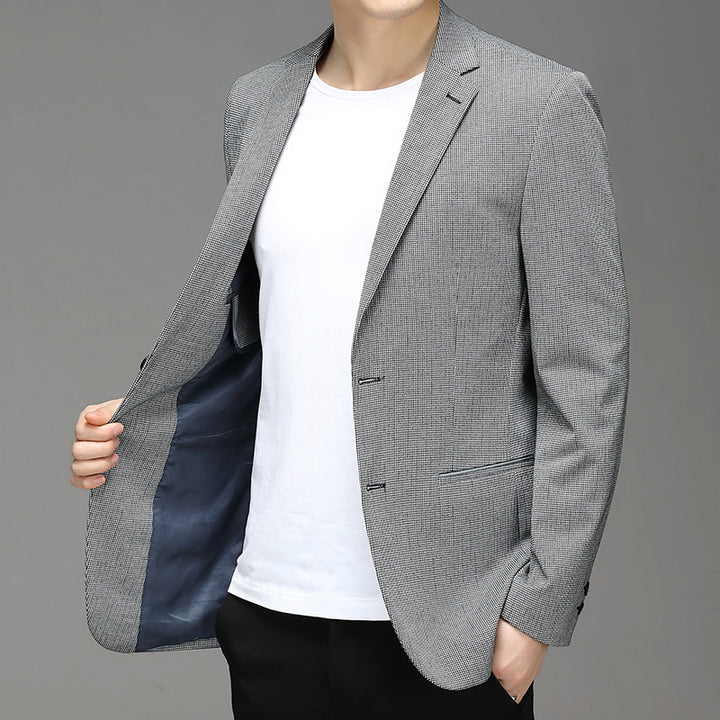 Męska marynarka w kratę slim fit