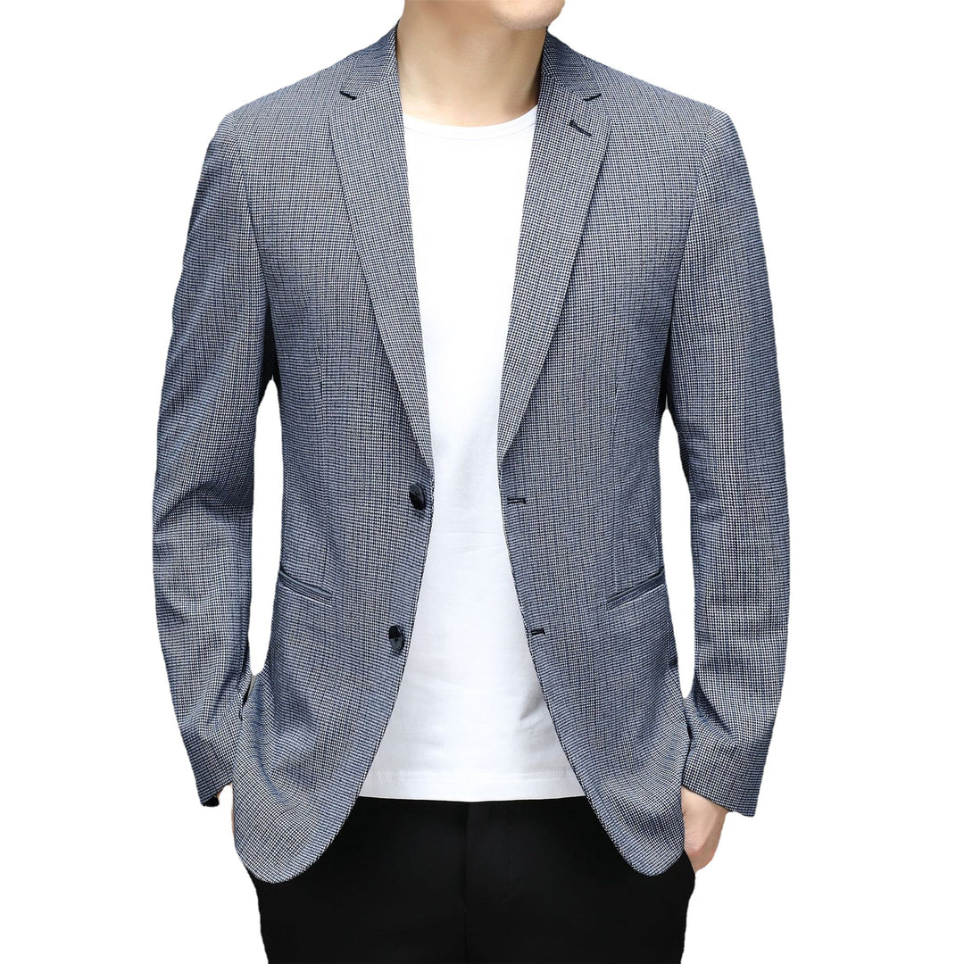 Męska marynarka w kratę slim fit