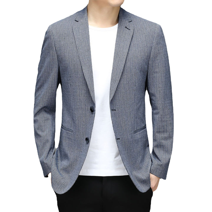 Męska marynarka w kratę slim fit