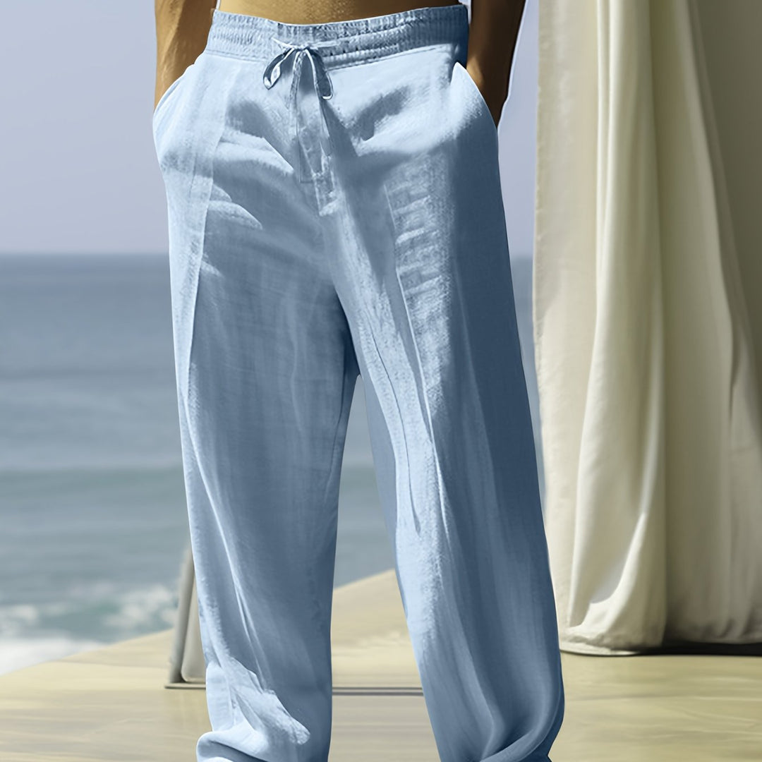 Men's Casual Pants | Loose Drawstring Waist Pants | Relaxed Fit | Summer Everyday Style