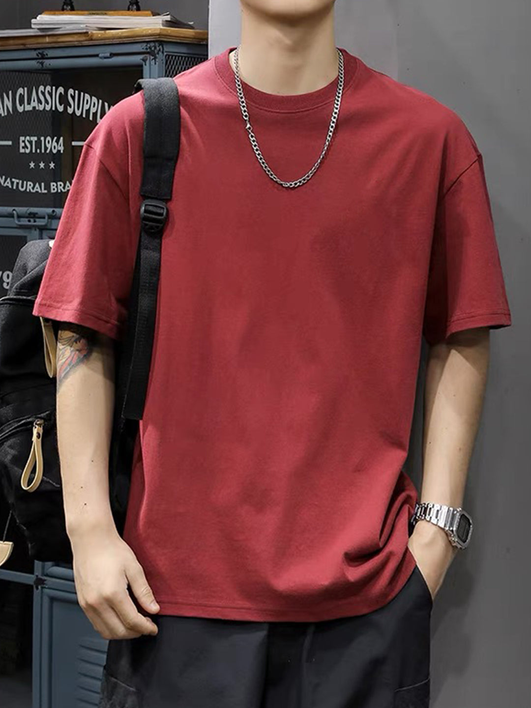 Męski T-Shirt | T-Shirt Regular Fit z Okrągłym Dekoltem | Krótki Rękaw | Casualowy Styl na Co Dzień