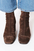 Pola | Women's block-heel ankle boots with square toes and a zipper