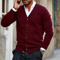 Dominic | Men's Regular-Fit Cardigan with a V-Neck and Button Closure