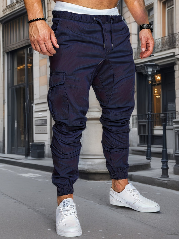 Męskie Spodnie Cargo Jogger | Spodnie Regular Fit | Wielofunkcyjne Kieszenie | Styl Casual Streetwear