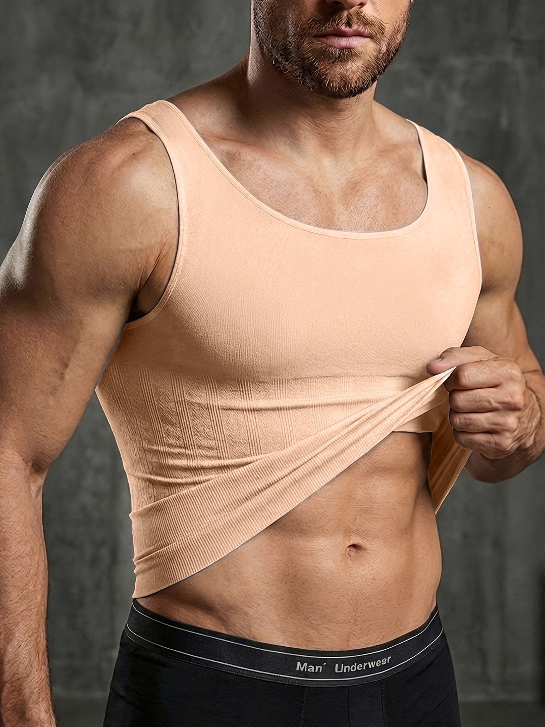 Men's Shaping Compression Waist Control Seamless Tank Top | Fitted
