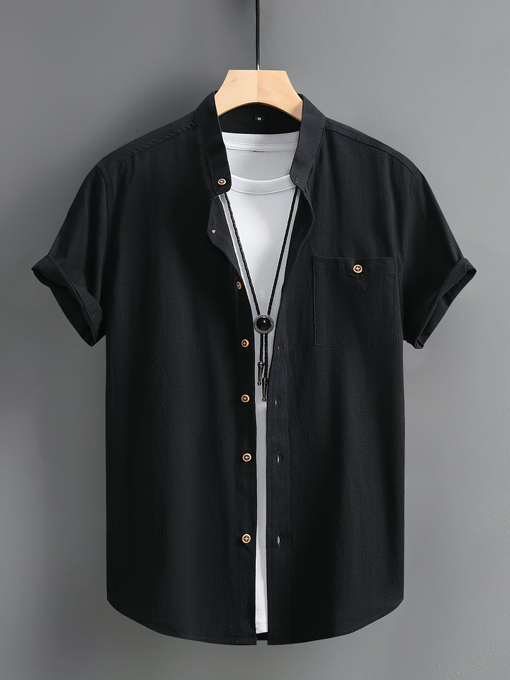 Men's Shirt | Regular Fit Short Sleeve Shirt | Button Closure | Casual Summer Style