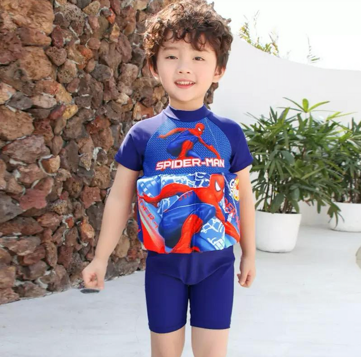 Children's Swimsuit with Buoyancy Vest | UV Swimwear | Short Sleeves | Beach and Pool
