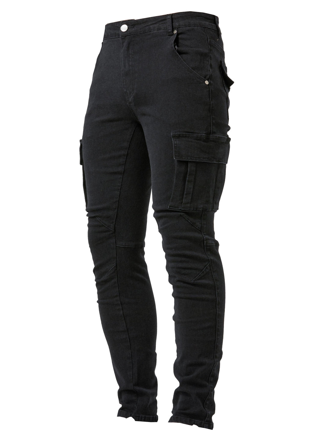 Męskie Jeansy Cargo | Jeansy Skinny Fit | Wielofunkcyjne Kieszenie | Styl Streetwear
