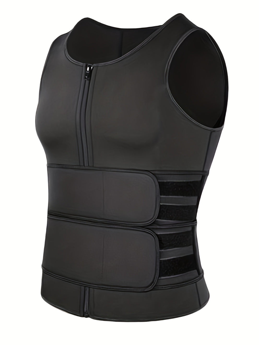 Men's Compression Vest | Skinny Fit Sleeveless | Adjustable Waist Straps | Shaping Style