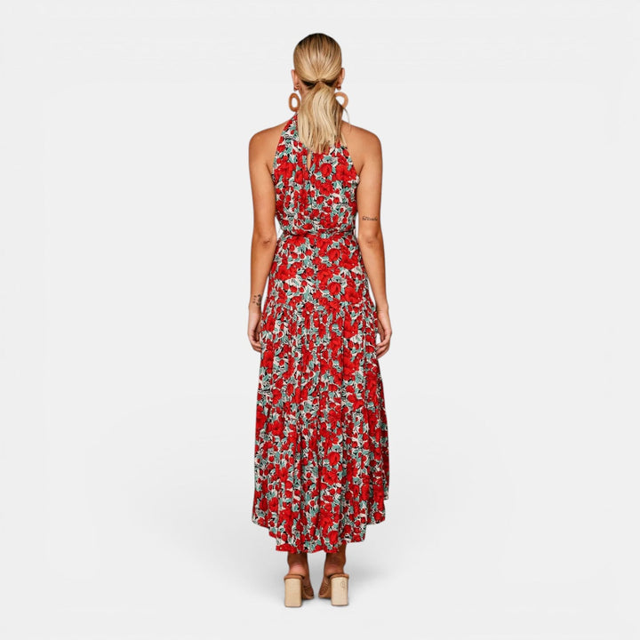 Isabella | Women's Sleeveless Polka Dot Maxi Dress