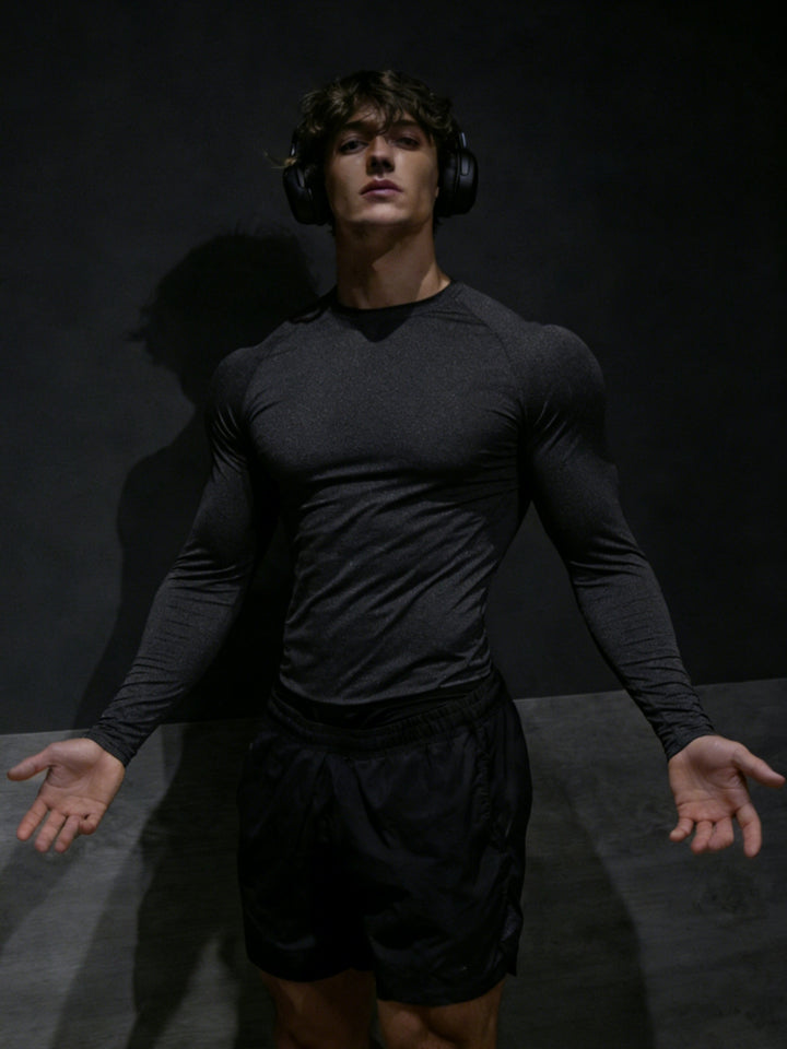 Men's Long Sleeve Compression Shirt Fitted | Gym Outfit
