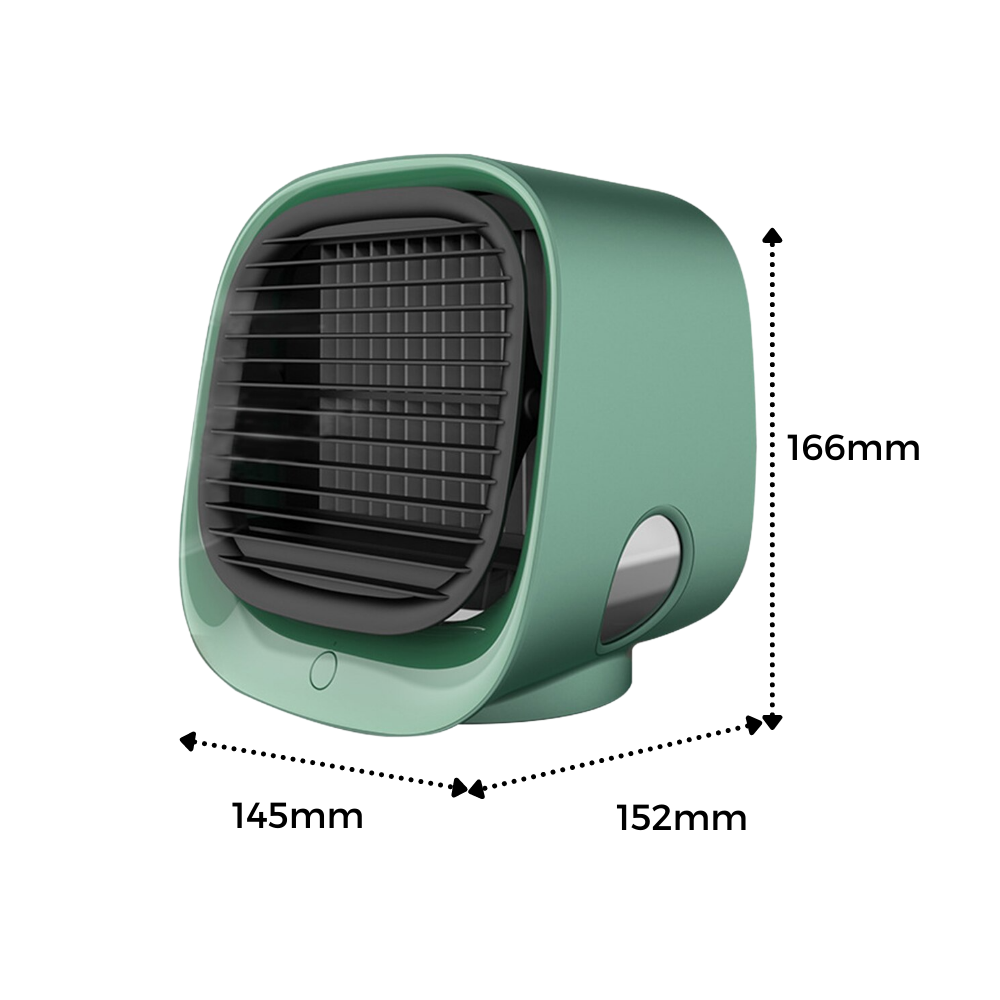 Portable Air Cooler | Compact Desk Fan | Adjustable Airflow and LED Lighting | Home and Office