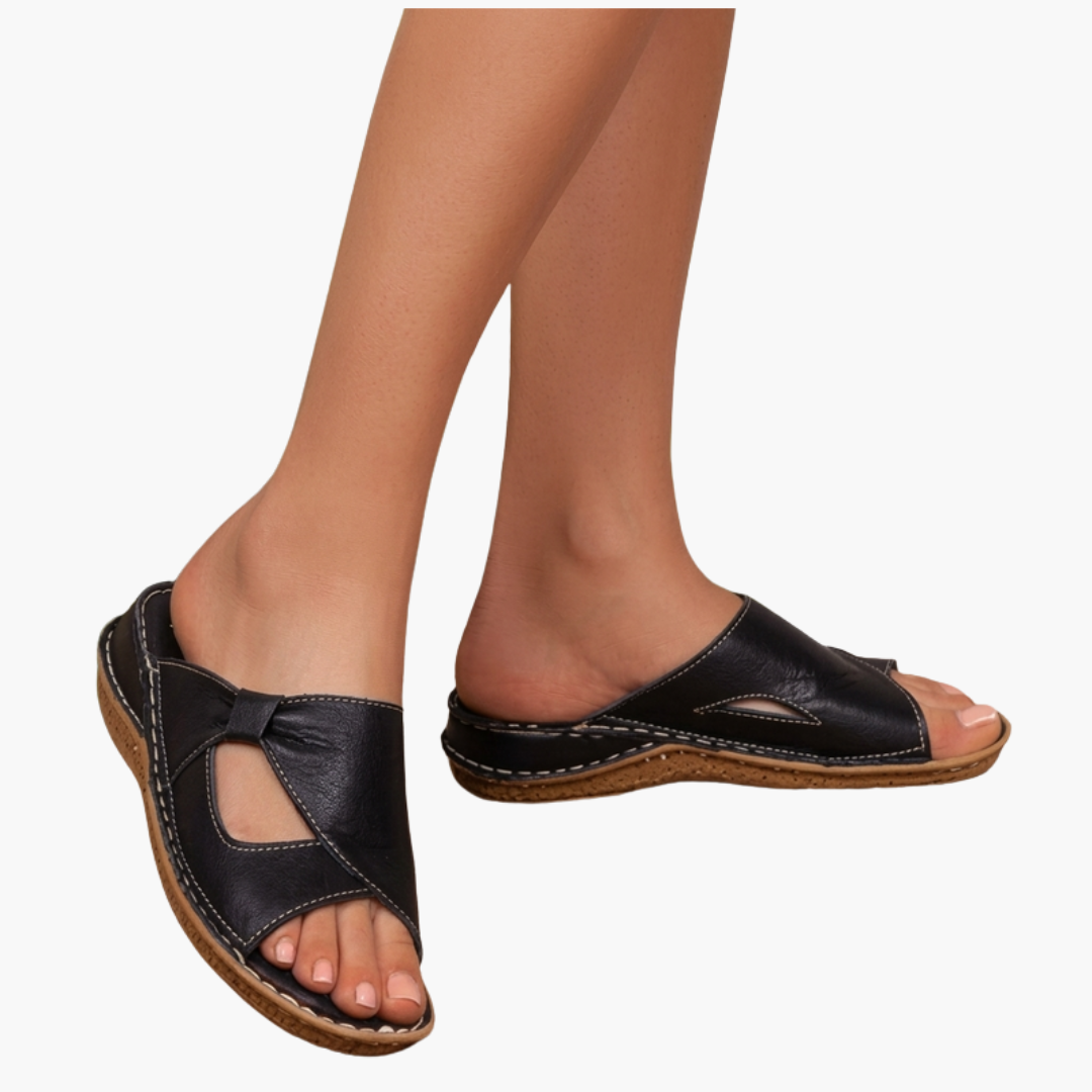 Women's Comfortable Sandals | Leather Upper and Contoured Insole | Summer Style and Comfort