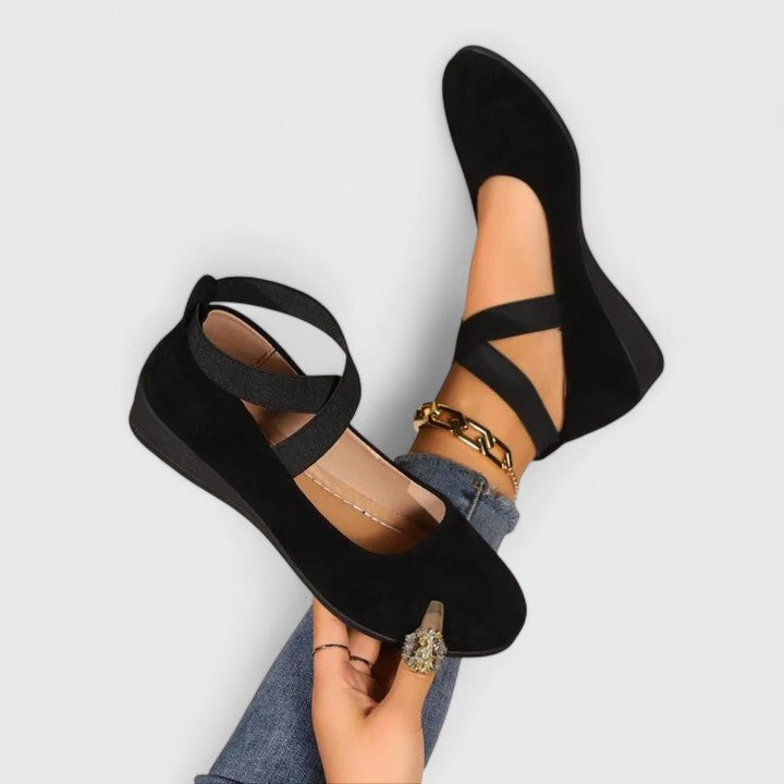 Lucienne | Women’s Mary Jane Flats with Double Straps and a Rounded Toe