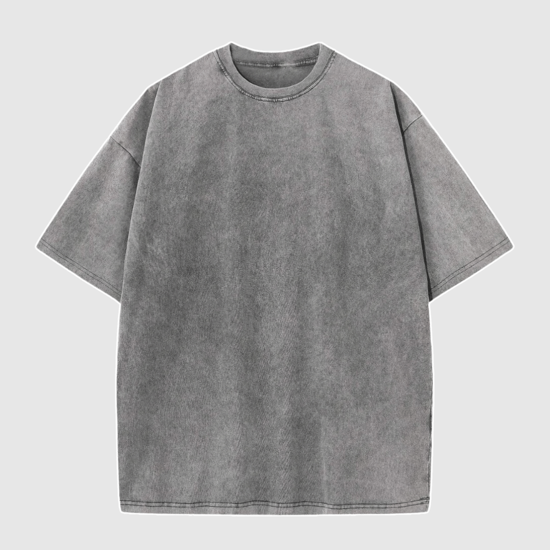 Marek | Męski T-shirt oversize z efektem sprania