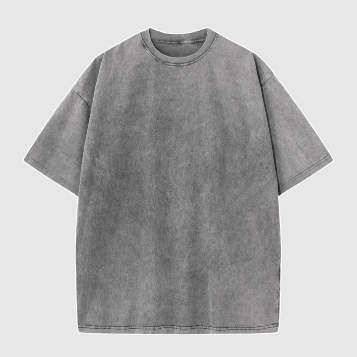 Marek | Męski T-shirt oversize z efektem sprania
