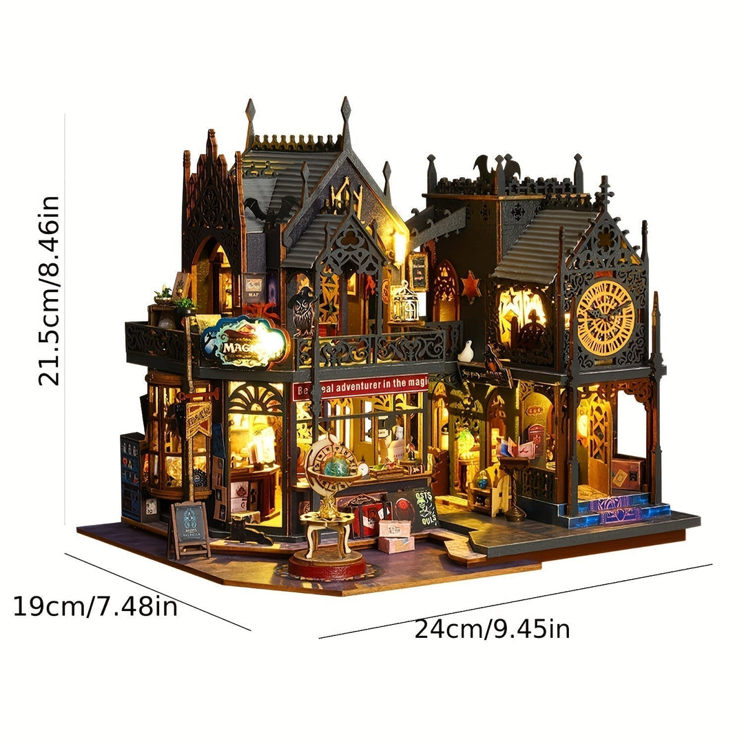 Drewniane Puzzle 3D DIY | Miniaturowy Model z Oświetleniem LED | Kreatywny Zestaw Konstrukcyjny