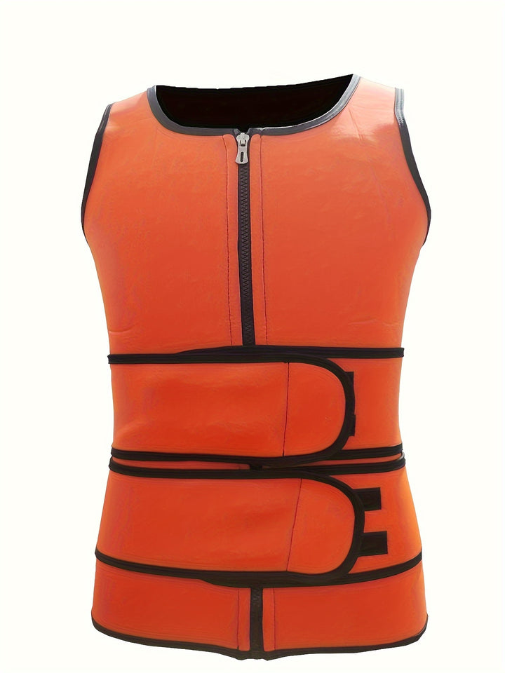 Men's Compression Vest | Skinny Fit Sleeveless | Adjustable Waist Straps | Shaping Style