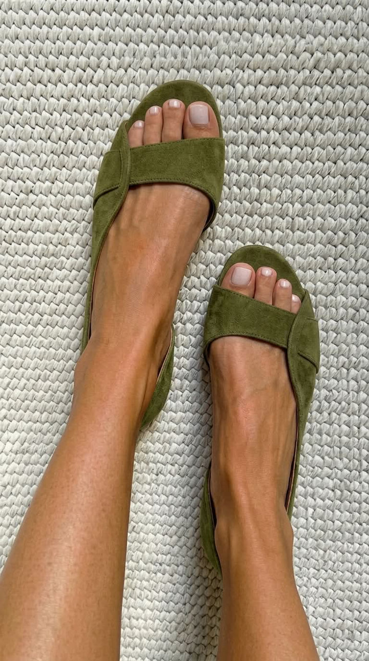 Damskie sandały slingback z odkrytym noskiem w kolorze