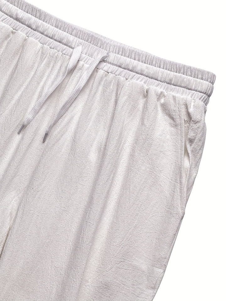 Women's High-Waisted Straight-Leg Pants with Drawstring | Loose Fit