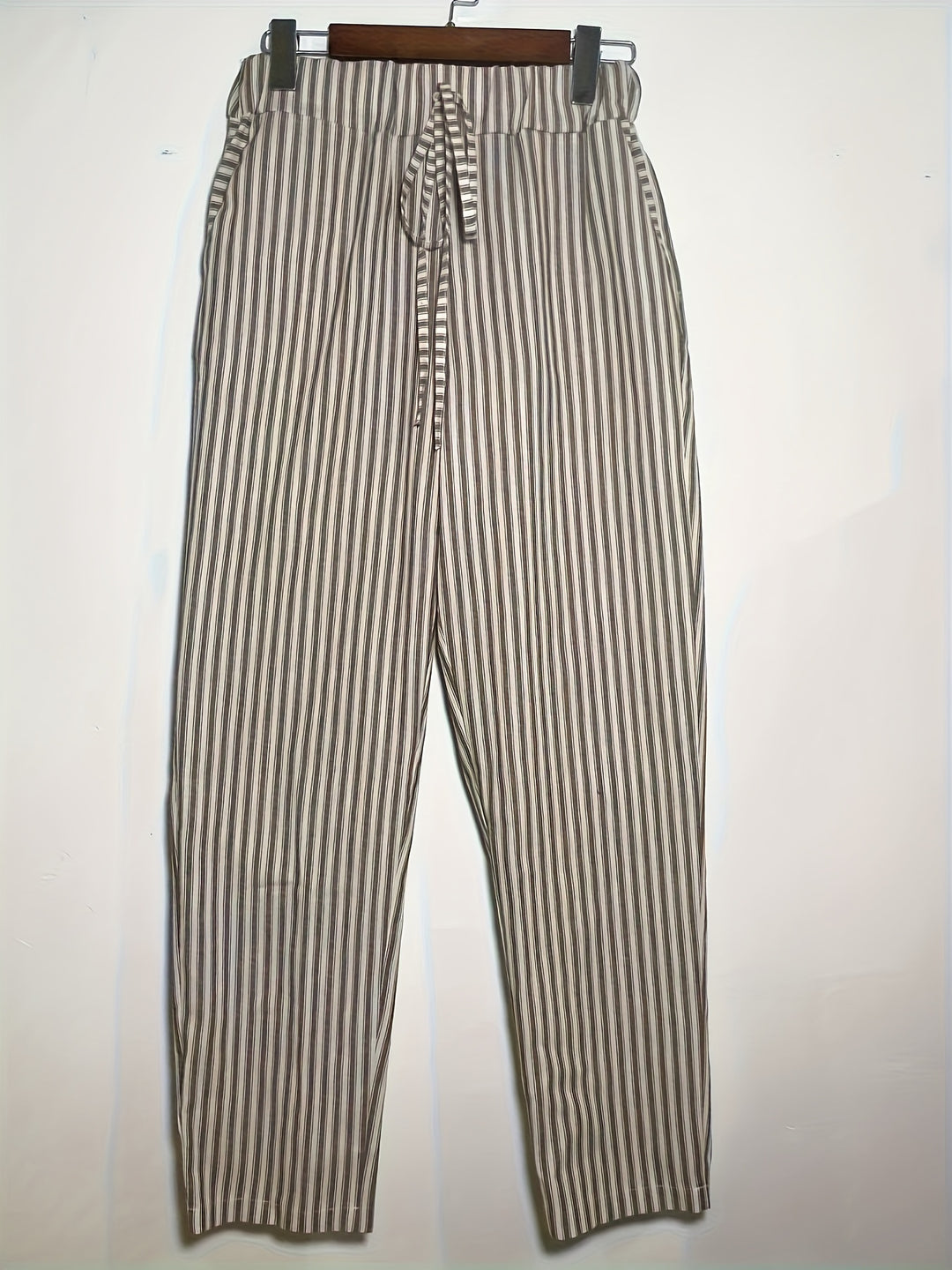 Women's Striped Jogger Pants with Cuffs at the Ankles | Casual Fit