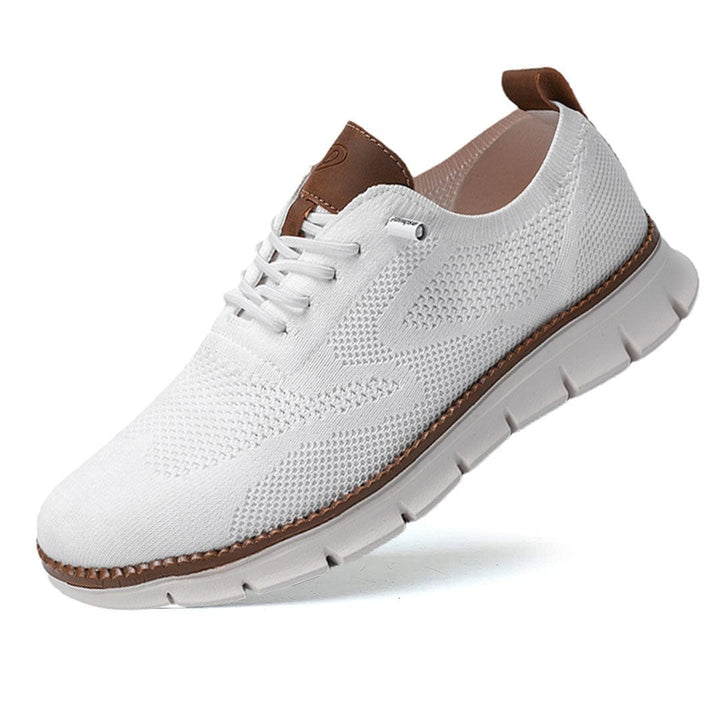 Men's Knit Sneakers Elastic Sole Lace-Up Closure | Casual Footwear