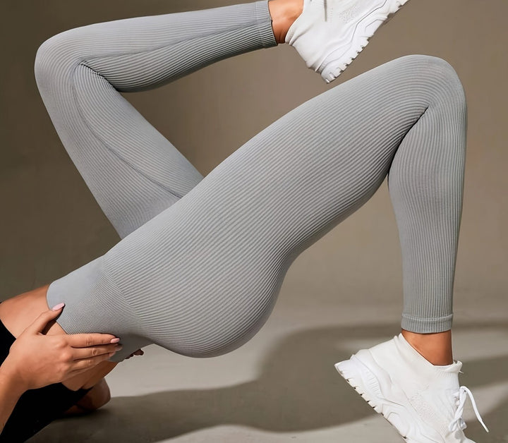 Women's Ribbed Leggings with High Waist | Contouring Fit