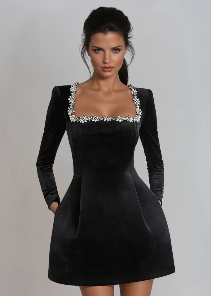 Women's Flared Mini Dress | Defined Waist