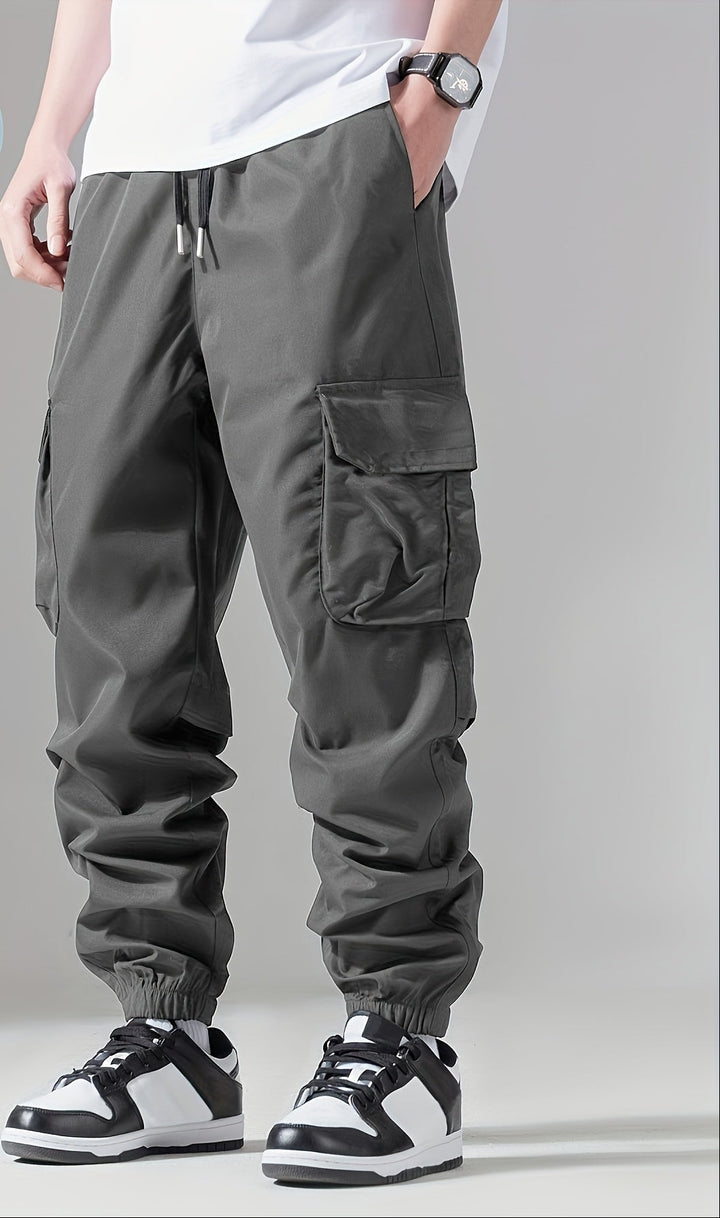 Męskie Spodnie Cargo | Joggery Regular Fit | Wielofunkcyjne Kieszenie | Casualowy Styl Streetwear