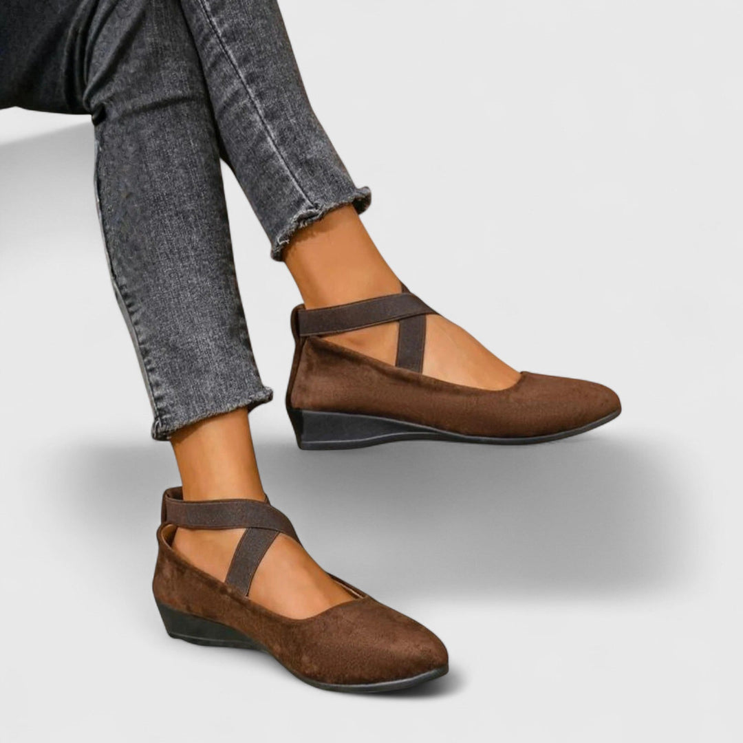 Lucienne | Women’s Mary Jane Flats with Double Straps and a Rounded Toe
