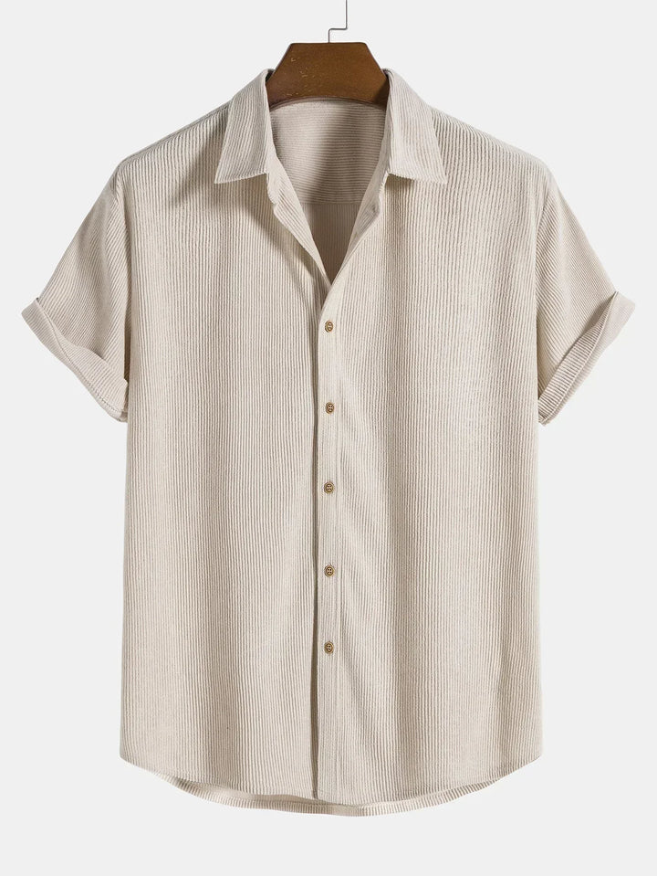 Paweł | Men's oversized shirt with short sleeves