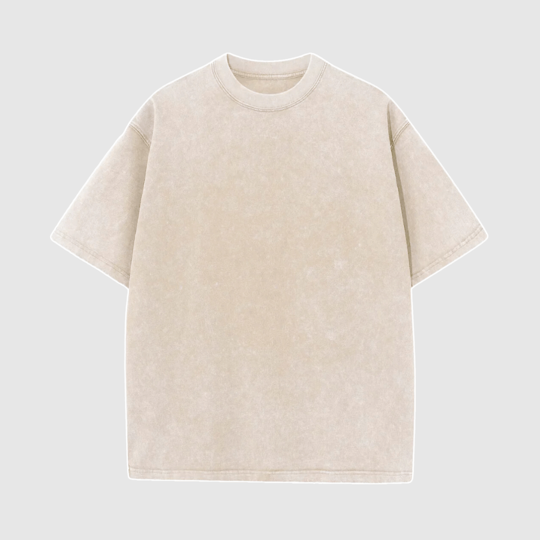 Marek | Męski T-shirt oversize z efektem sprania