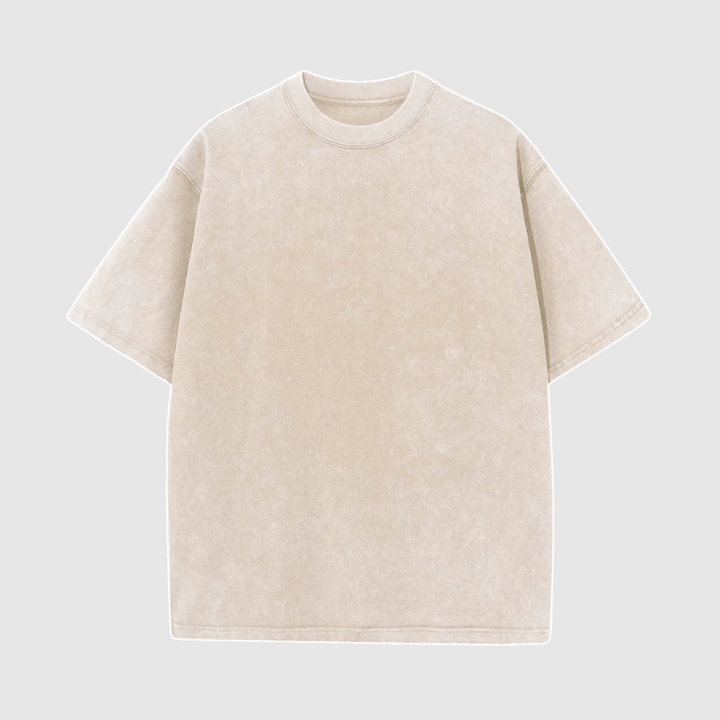 Marek | Męski T-shirt oversize z efektem sprania