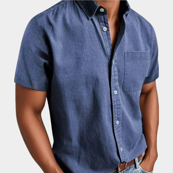 Julian | Men’s Short-Sleeve Shirt with Buttons and a Classic Collar